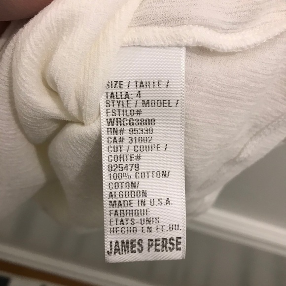 NWT James Perse Twisted Tank white XL - Picture 7 of 10